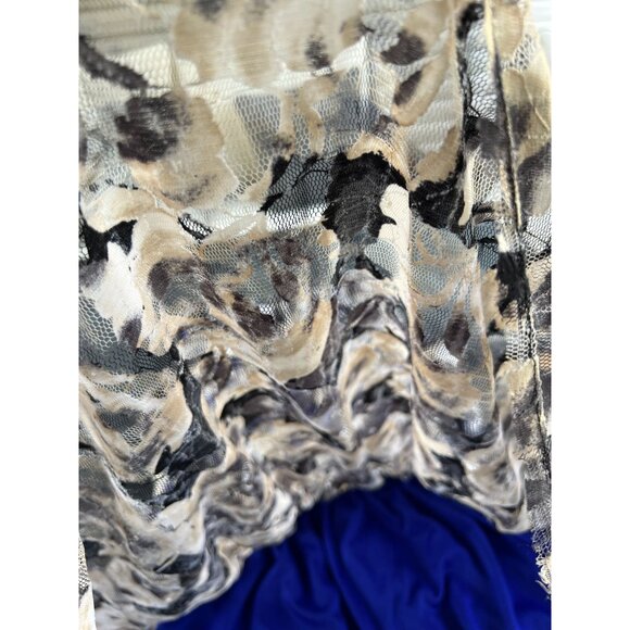 Anthropologie Pins And Needles Womens L Dress Black Blue Lace Sleeveless Mini - Picture 10 of 14